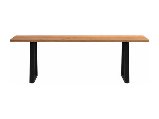 Table à manger avec bord naturel 240x80x74 cm bois massif chêne