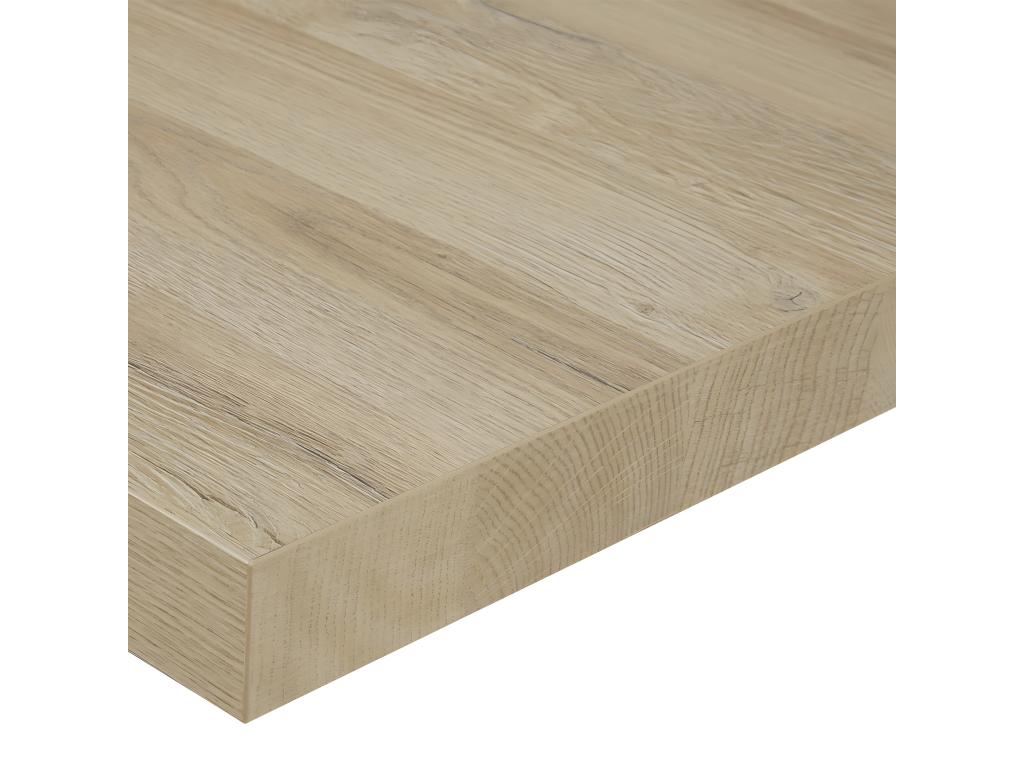 Vertchez - Table 200cm Aspect Bois French Vertchez Piètement Croisé Noir