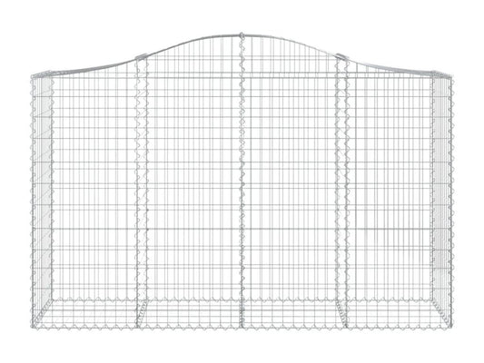 Paniers à gabions arqués 9 pcs 200x50x120-140 Fer galvanisé