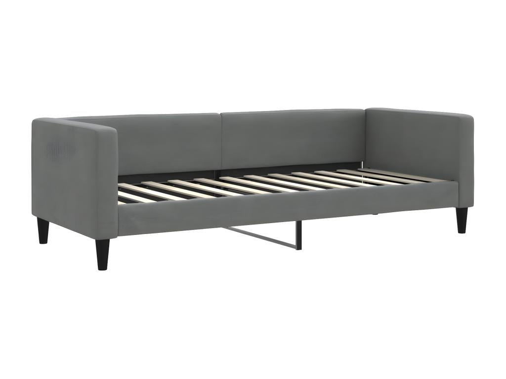 Lit de repos sans matelas gris foncé 80x200 cm tissu