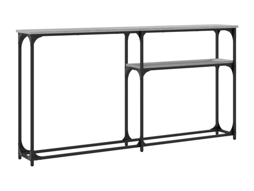 Table console Vertchez gris 145x22.5x75 bois d'ingénierie
