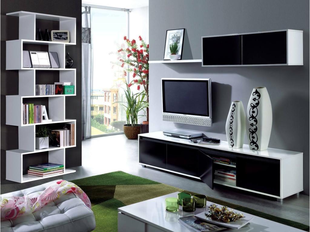 Bibliothèque Vertchez Etagère de bureau polyvalente Bibliothèque avec 5 étagères 80x25h190 cm Blanc