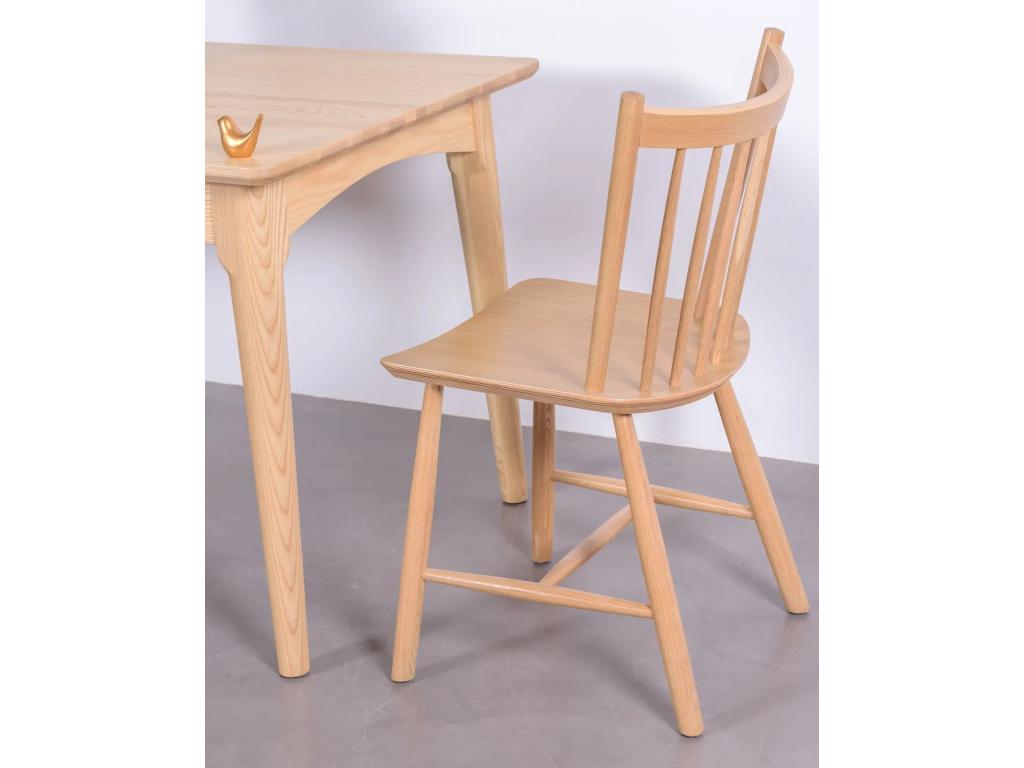 Chaise rustique en bois de chêne naturel - Vertchez - Chêne