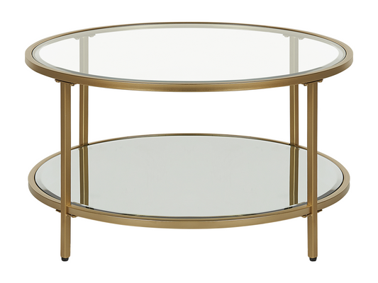 Table basse Vertchez Effet miroir Doré