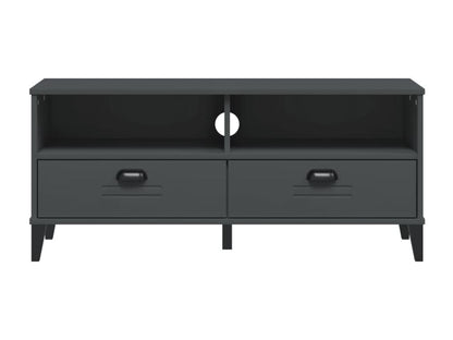 Meuble TV Vertchez gris anthracite bois de pin solide