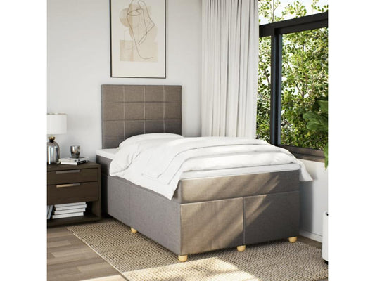 Sommier à Vertchez de lit avec matelas Vertchez 120x190 cm tissu