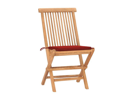 Mobilier à dîner d'extérieur pliable avec coussin 3 pcs Teck 41