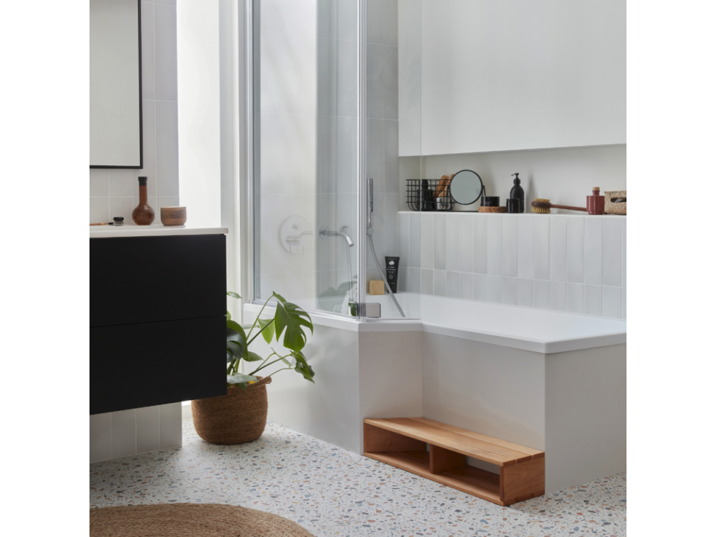 Marche pied pour baignoire Vertchez 50 cm bois