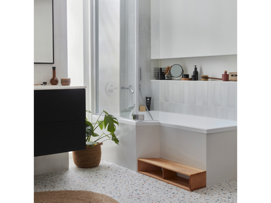 Marche pied pour baignoire Vertchez 50 cm bois