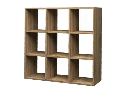 Bibliothèque Vertchez Meuble avec étagères Bibliothèque de bureau Made in Italy Chêne 90x25h90 cm