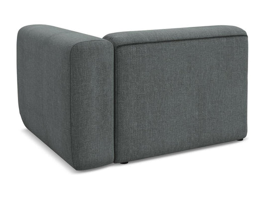 Module avec accoudoirs droit en tissu chenille - graphite - Vertchez