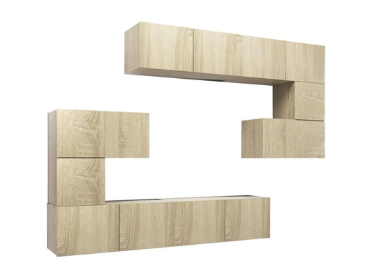 Ensemble de meubles armoire bois marron 80x30x30 cm 02 0025304