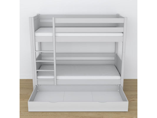 Lit superposé en bois - avec tiroir N02 Gris 100x190