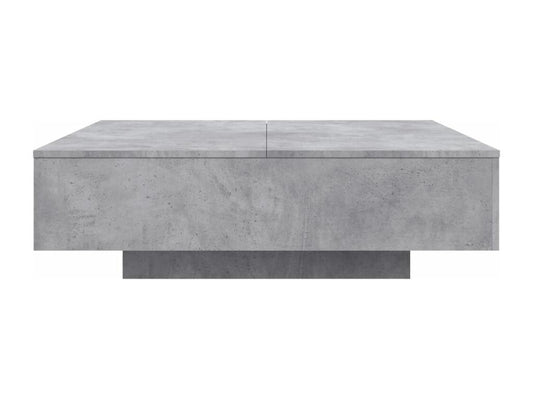Table basse gris béton 100x100x31 cm bois d'ingénierie