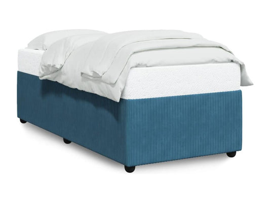 Cadre de lit sans matelas bleu 90x200 cm velours
