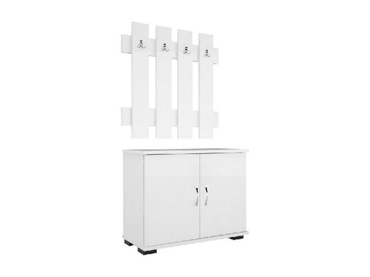 Meuble d'Entrée Vertchez Blanc 72x35x129 cm Vertchez