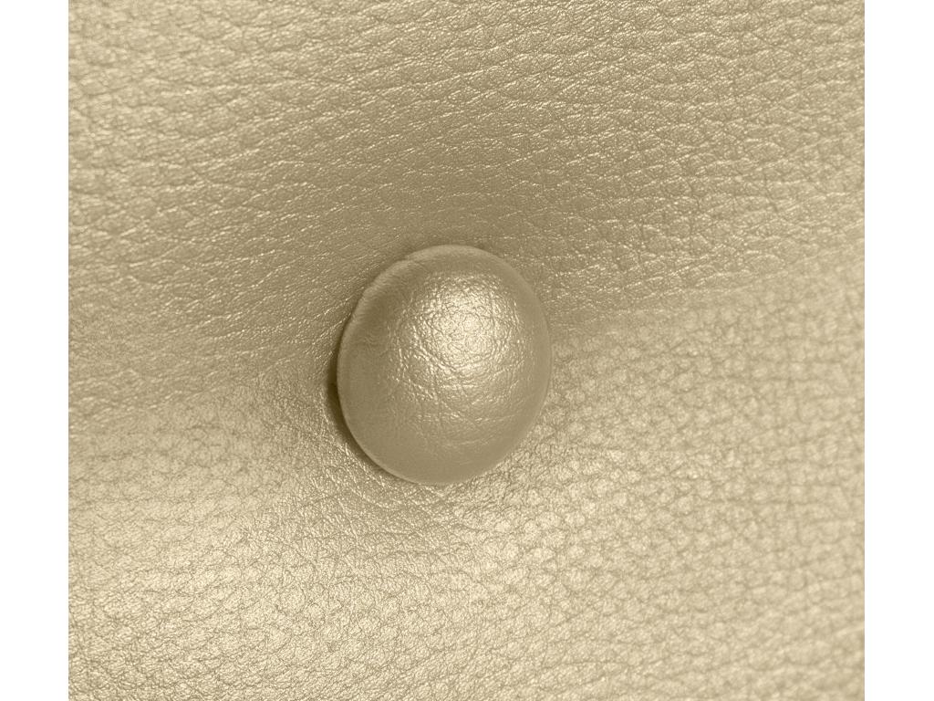 Vertchez Tête de lit similicuir avec 2 Vertchezées de boutons 160x105cm avec pieds Lits 150/160 - Champagne