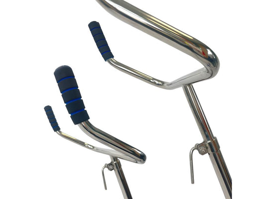 Vertchez - AquaBike acier inoxydable - Vélo de piscine léger - Hauteur réglable - Prof 1m10 à 1m20