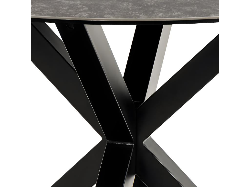 Vertchez table à manger 119 cm céramique noir.