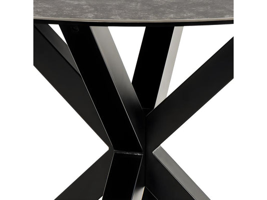 Vertchez table à manger 119 cm céramique noir.