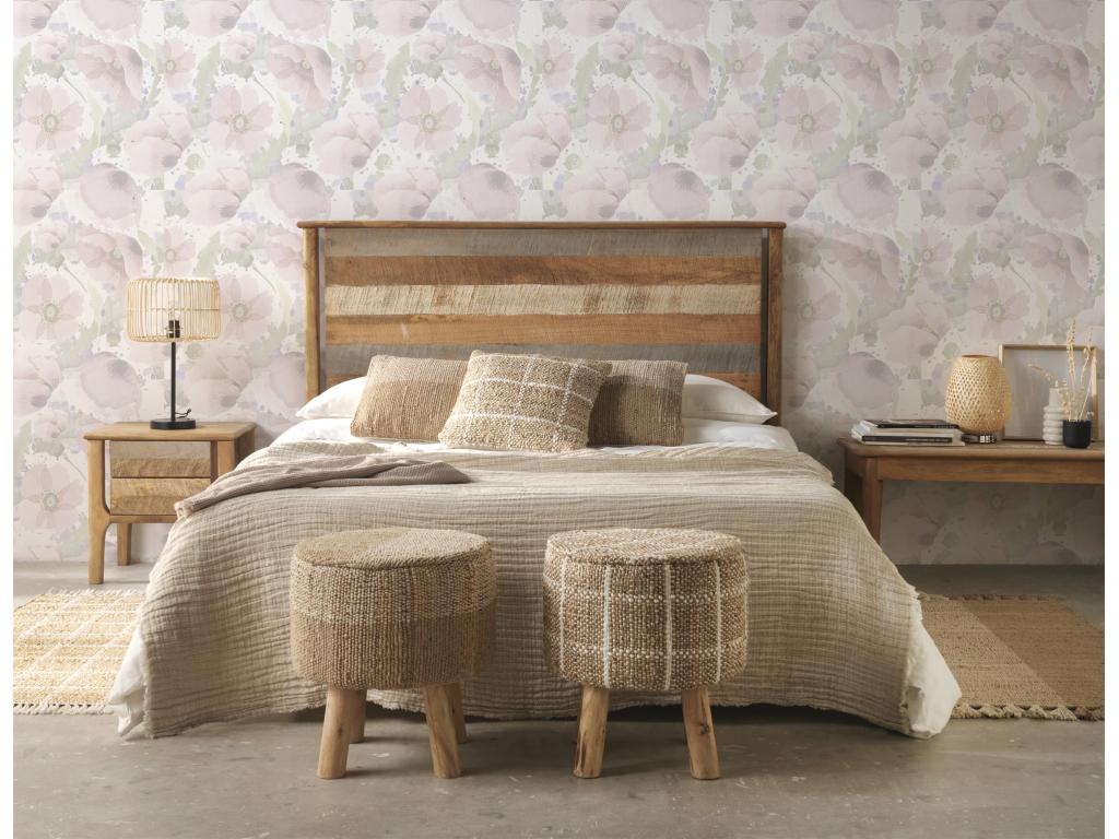 Tête de lit en bois de manguier massif 145x120 cm