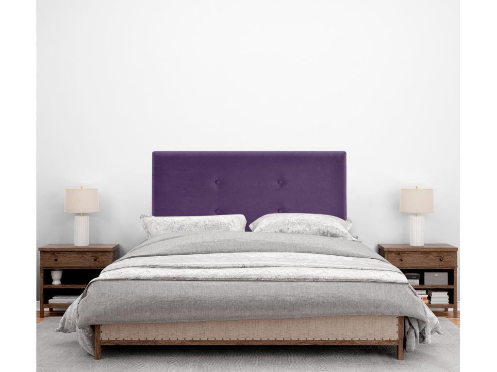 Vertchez Tête de lit en tissu Aqualine avec 2 Vertchezées de boutons 105x50cm Lits 105 - Vertchez