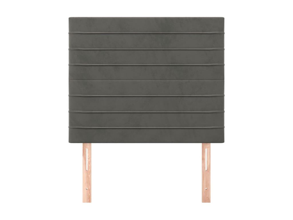 Têtes de lit 2 pcs Gris foncé 100x5x78/88 cm Velours