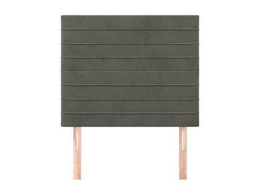 Têtes de lit 2 pcs Gris foncé 100x5x78/88 cm Velours