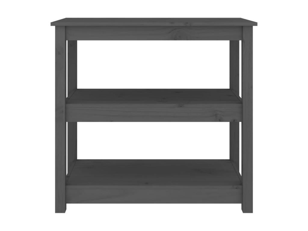 Table console Gris 80x40x74 cm Bois massif de pin