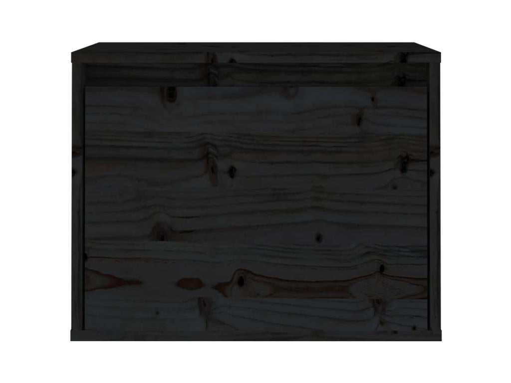 Armoire murale Noir 45x30x35 Bois de pin massif
