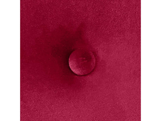 Vertchez Tête de Lit Velours Lisse avec Boutons 95x50 Lits 80/90 - Rouge