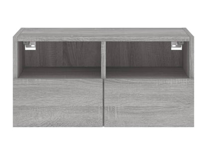 Meuble TV mural Vertchez gris 60x30x30 cm bois d'ingénierie