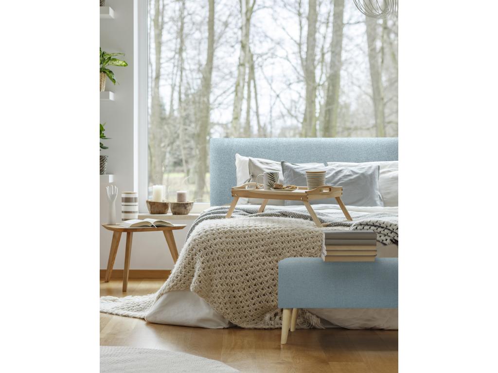 Tête de lit polyester lisse bleu-verte 135x80cm - Vertchez