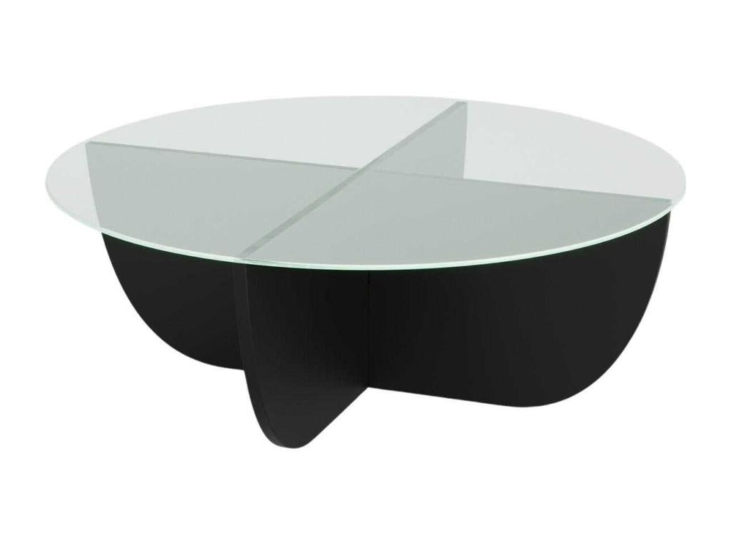 Table basse en verre et aggloméré Vertchez