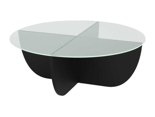 Table basse en verre et aggloméré Vertchez
