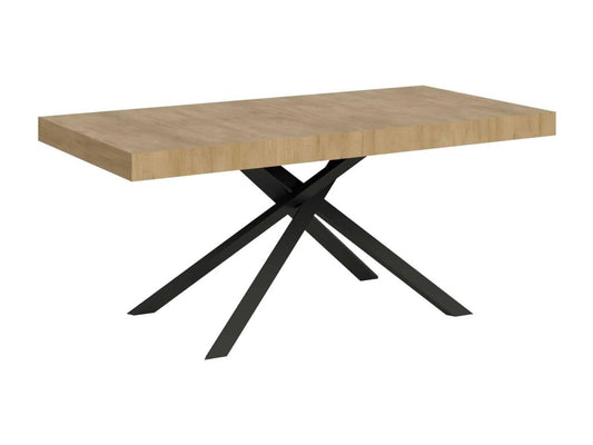 Table extensible 80x160/244 cm Karida chêne nature pieds blancs
