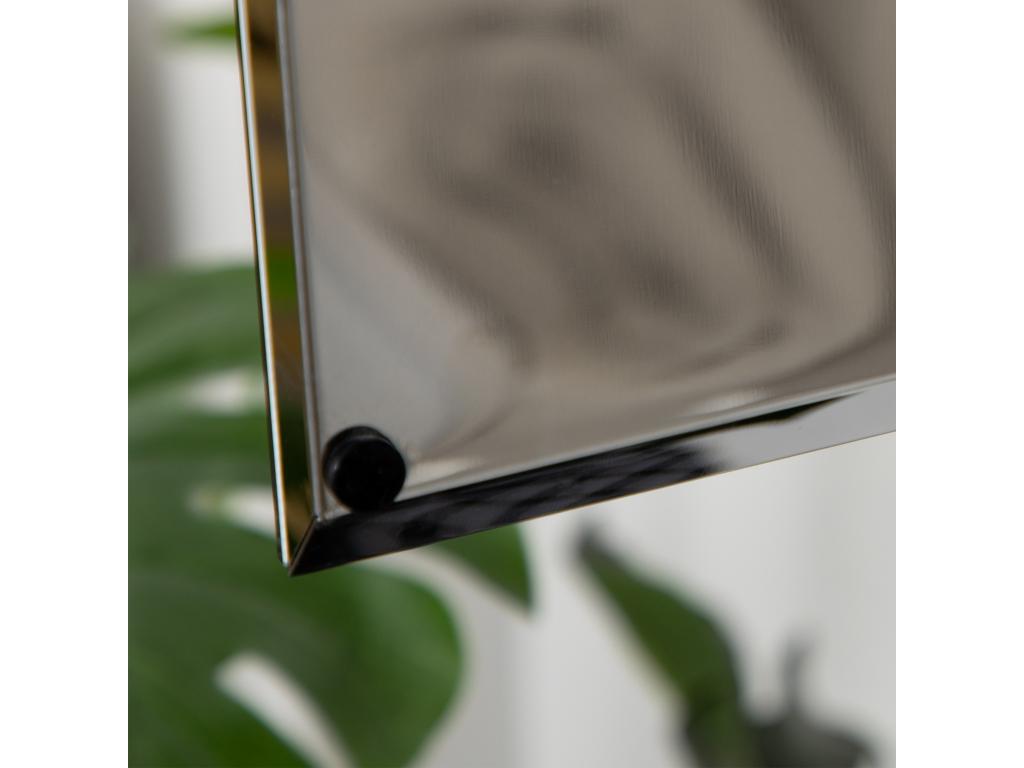 Armoire miroir murale salle de bain toilette dim- 39L x 12l x 60H cm acier inox- verre