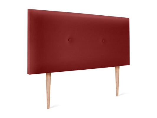 Vertchez Tête de lit simili cuir lisse avec Boutons 110x105cm avec pieds Lits 105 - Rouge