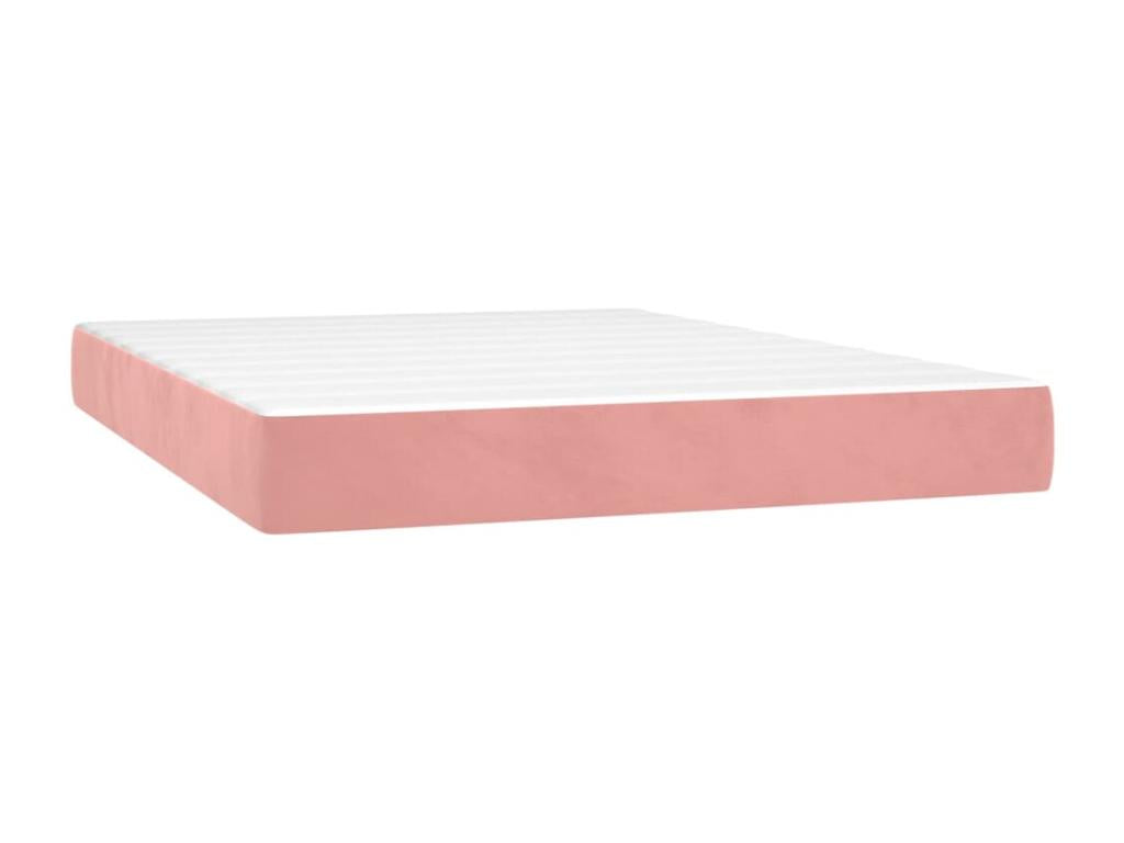 Sommier à Vertchez de lit avec matelas LED Rose 140x200 cm