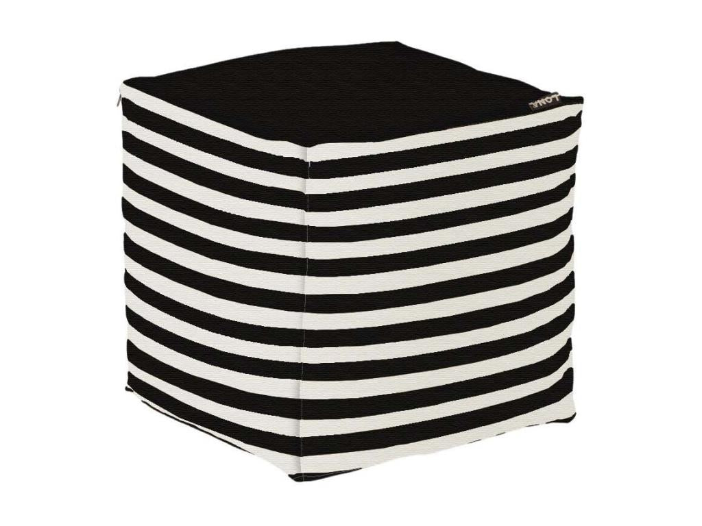 Pouf de jardin en coton 40x40 cm Stripes
