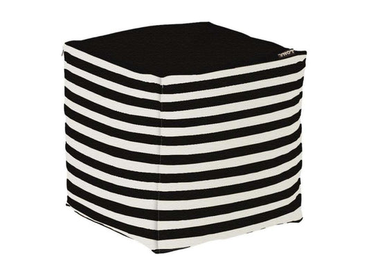 Pouf de jardin en coton 40x40 cm Stripes