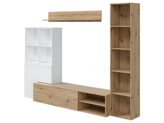 Ensemble de séjour coloris chêne nordique blanc artic