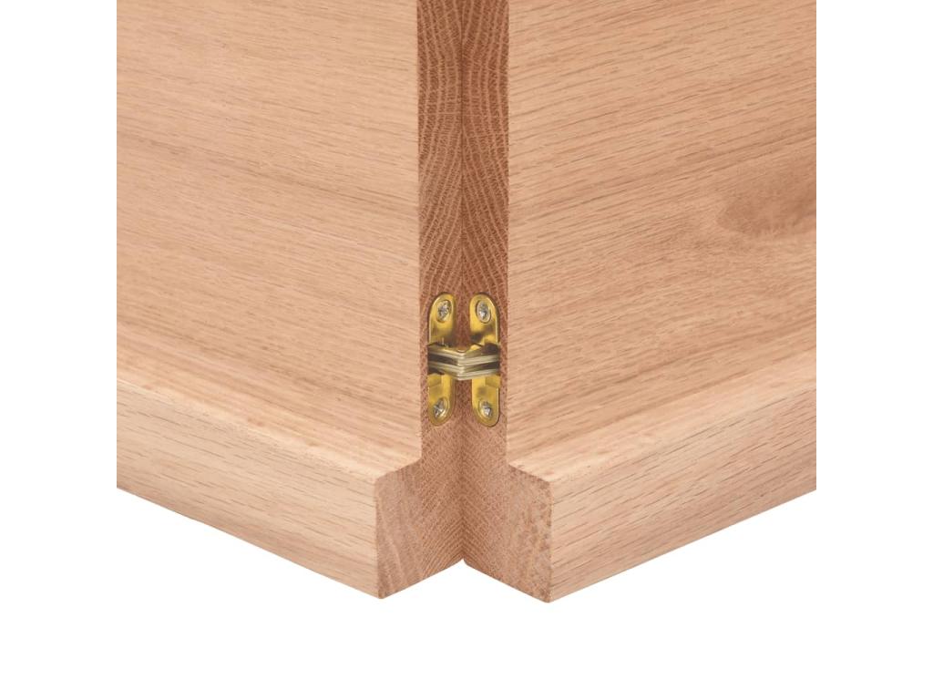 Étagère murale marron clair bois chêne massif traité