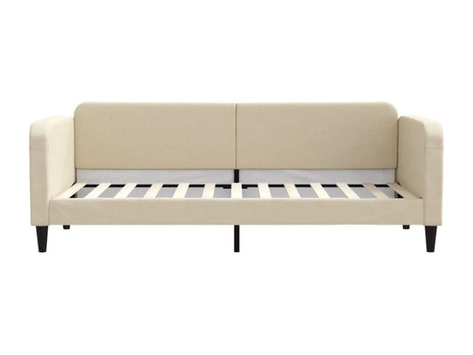 Lit de repos sans matelas crème 80x200 cm tissu