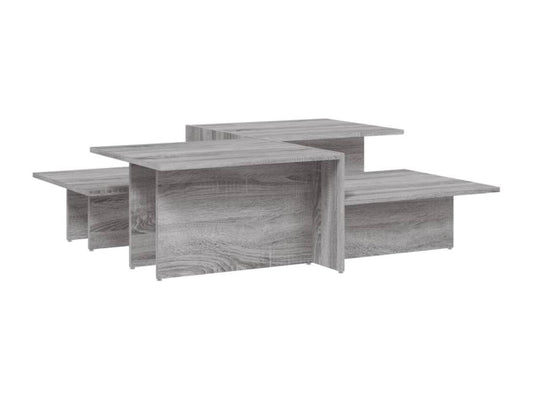 Tables basses 2 pcs Vertchez gris Bois d'ingénierie