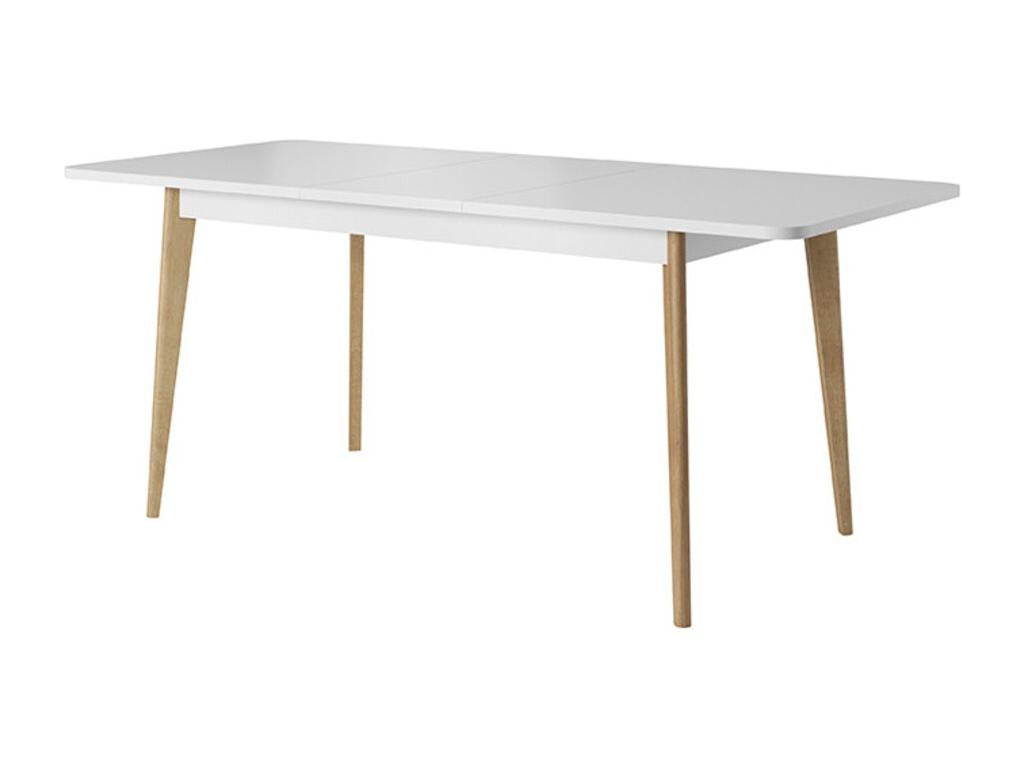 Table extensible Vertchez 140-180x75x80 cm chêne et blanc