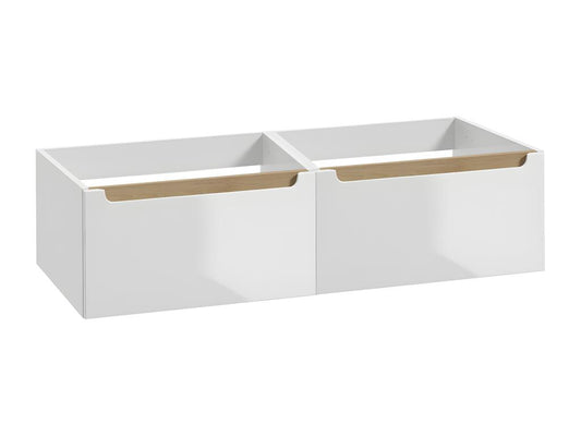 Meuble sous-vasque 120cm 2 tiroirs Vertchez Blanc et Bois