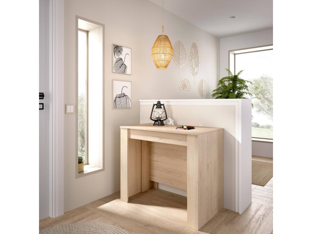 Console extensible Vertchez Console extensible multi-positions Table à manger polyvalente 54/239x90h77 cm Chêne