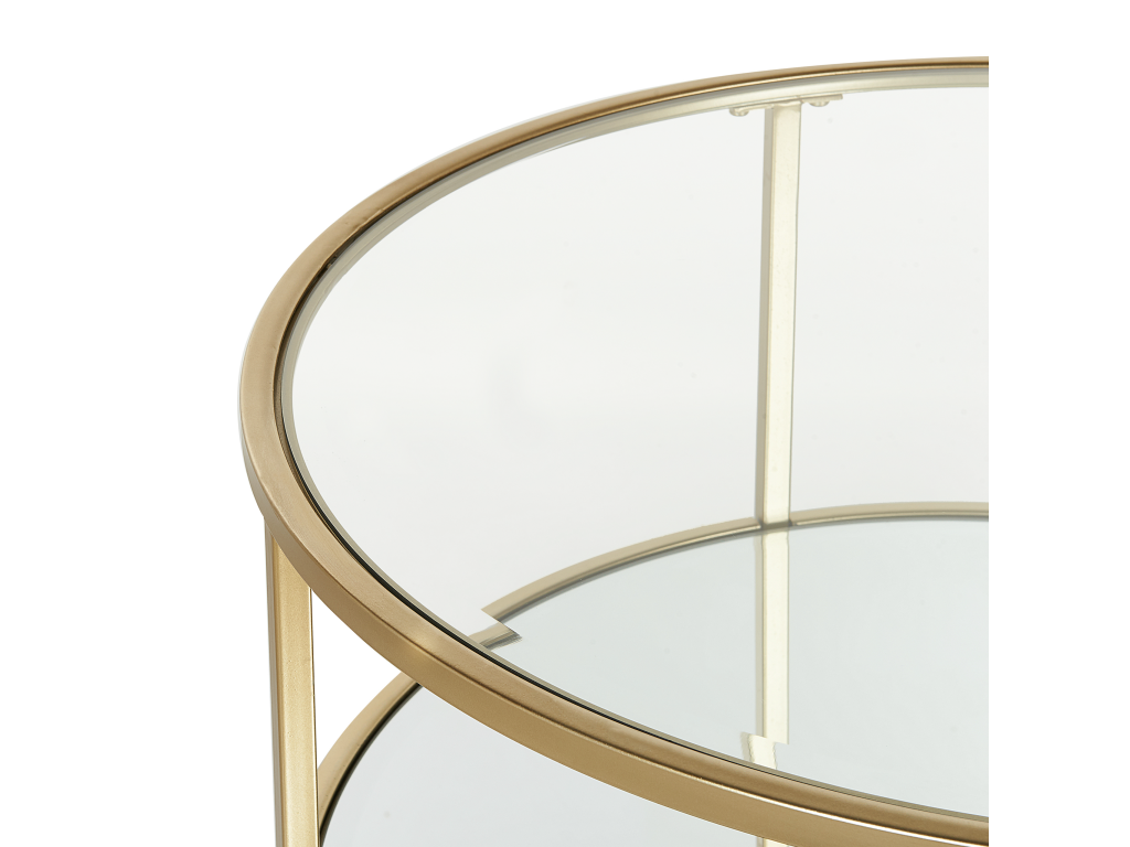 Table basse Vertchez Effet miroir Doré