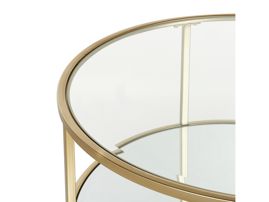 Table basse Vertchez Effet miroir Doré